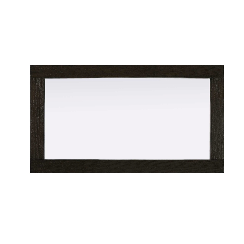 Elegant Kitchen and Bath Noah Rectangle Wood Mirror 18 X 32 in Chocolate Oak