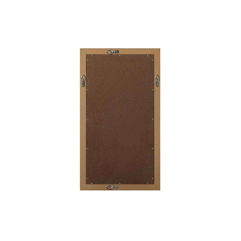 Elegant Kitchen and Bath Noah Rectangle Wood Mirror 18 X 32 in Honey Teak
