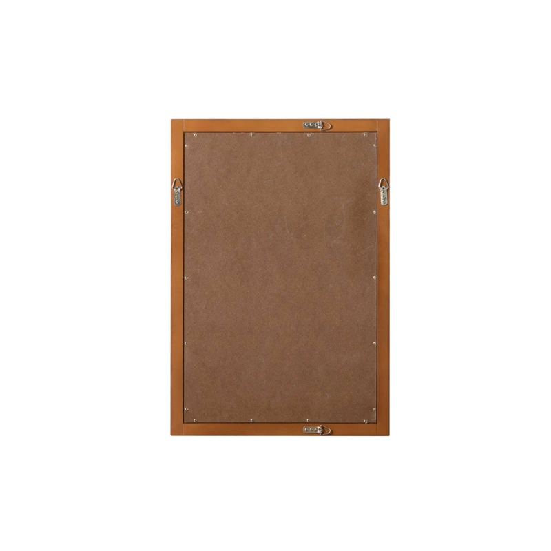 Elegant Kitchen and Bath Noah Rectangle Wood Mirror 22 X 32 in Brandy Walnut
