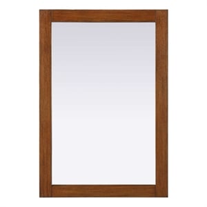 Elegant Kitchen and Bath Noah Rectangle Wood Mirror 22 X 32 in Brandy Walnut