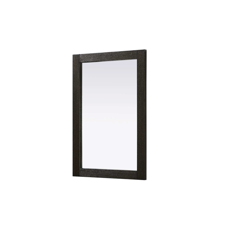 Elegant Kitchen and Bath Noah Rectangle Wood Mirror 22 X 32 in Chocolate Oak