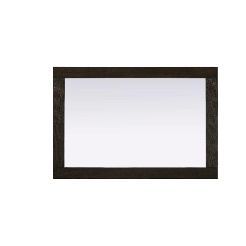 Elegant Kitchen and Bath Noah Rectangle Wood Mirror 22 X 32 in Chocolate Oak