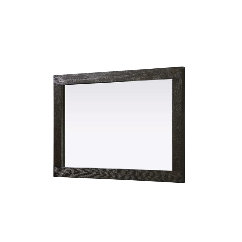 Elegant Kitchen and Bath Noah Rectangle Wood Mirror 22 X 32 in Chocolate Oak