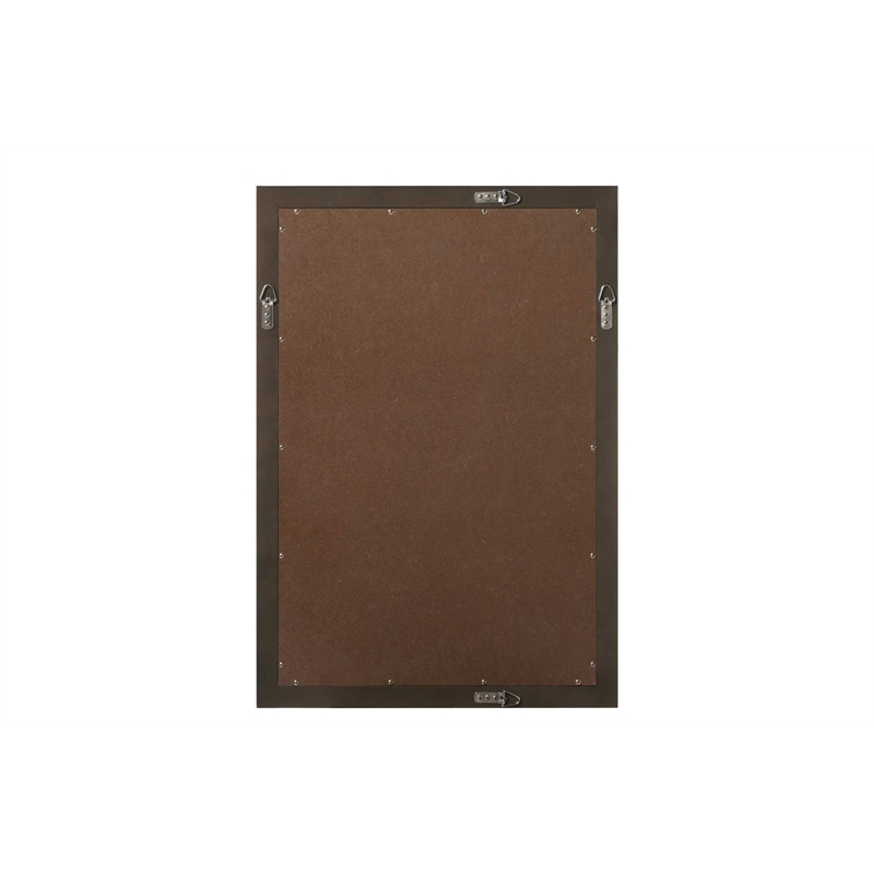 Elegant Kitchen and Bath Noah Rectangle Wood Mirror 22 X 32 in Chocolate Oak