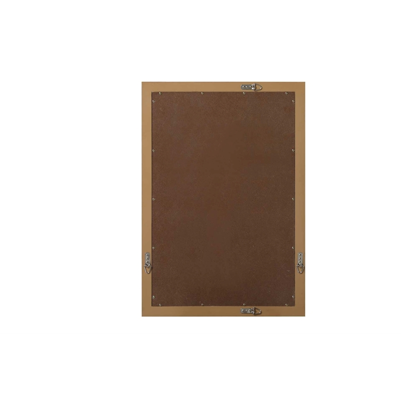 Elegant Kitchen and Bath Noah Rectangle Wood Mirror 22 X 32 in Honey Teak
