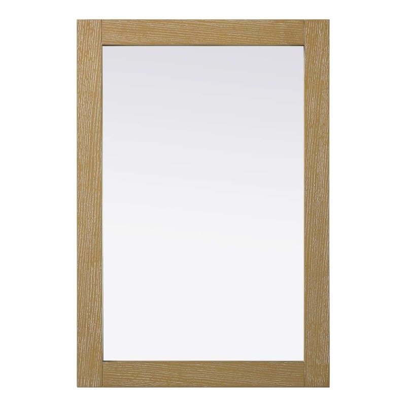 Elegant Kitchen and Bath Noah Rectangle Wood Mirror 22 X 32 in Linen Oak