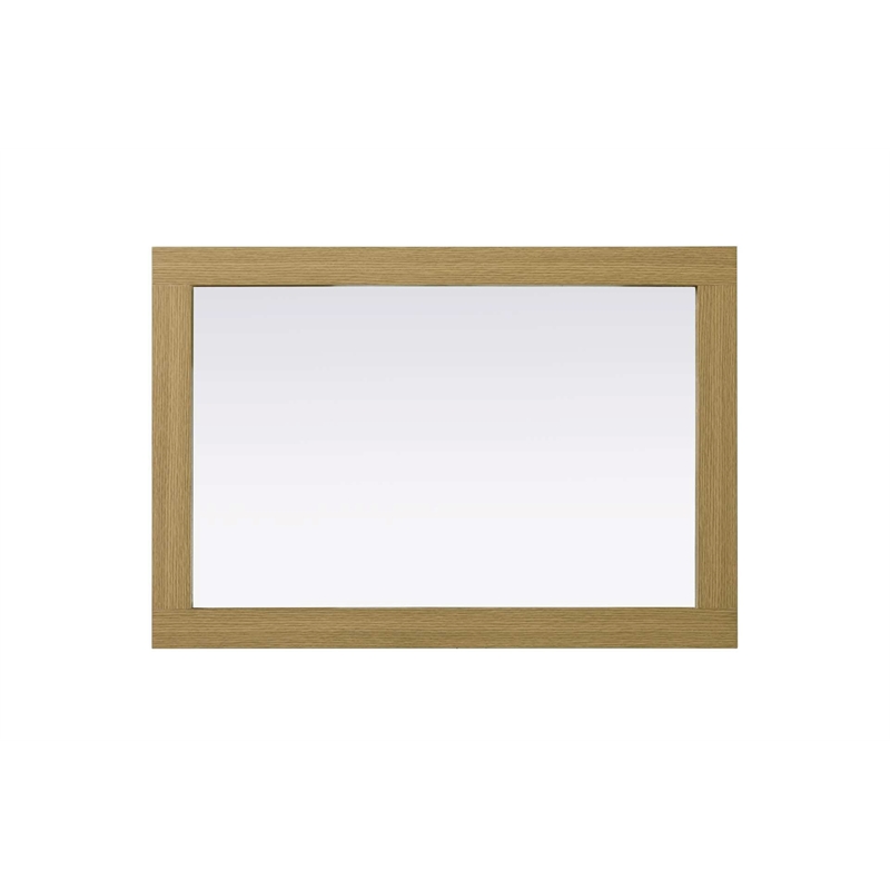 Elegant Kitchen and Bath Noah Rectangle Wood Mirror 22 X 32 in Honey Brown