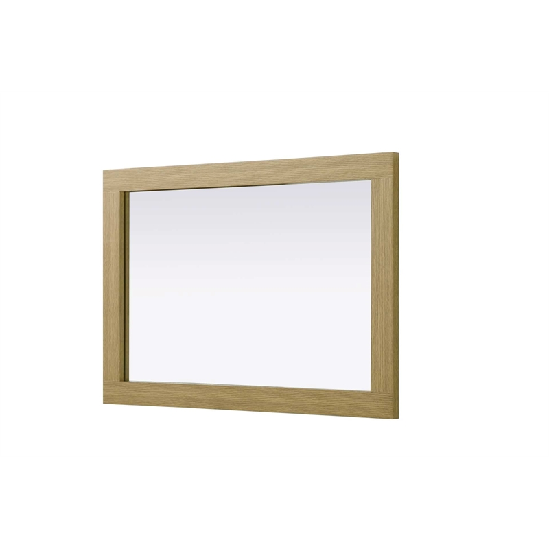 Elegant Kitchen and Bath Noah Rectangle Wood Mirror 22 X 32 in Honey Brown