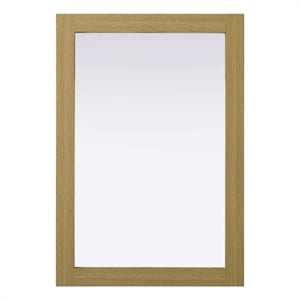 Elegant Kitchen and Bath Noah Rectangle Wood Mirror 22 X 32 in Honey Brown