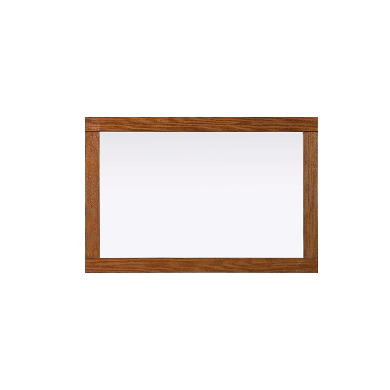 Elegant Kitchen and Bath Noah Rectangle Wood Mirror 24 X 36 in Brandy Walnut