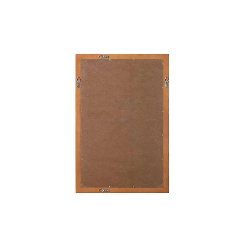 Elegant Kitchen and Bath Noah Rectangle Wood Mirror 24 X 36 in Brandy Walnut