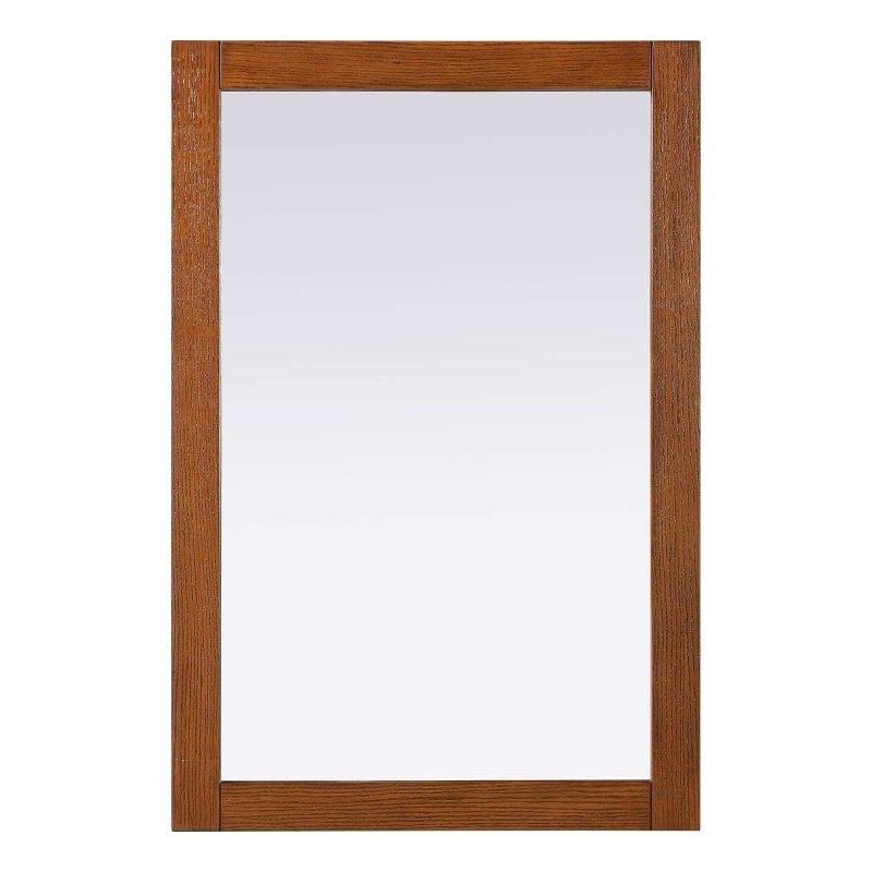 Elegant Kitchen and Bath Noah Rectangle Wood Mirror 24 X 36 in Brandy Walnut