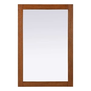 Elegant Kitchen and Bath Noah Rectangle Wood Mirror 24 X 36 in Brandy Walnut