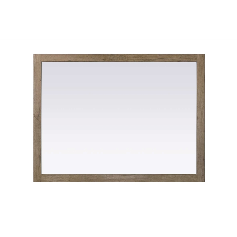 Elegant Kitchen and Bath Noah Rectangle Wood Mirror 48 X 36 in Natural Oak