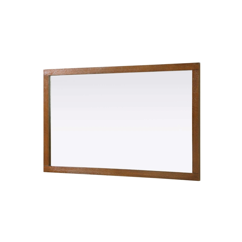 Elegant Kitchen and Bath Noah Rectangle Wood Mirror 60 X 36 in Brandy Walnut