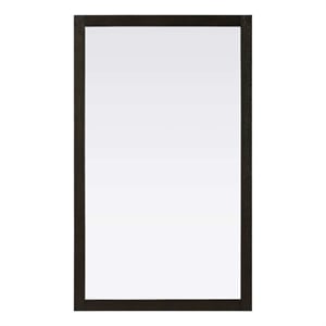 Elegant Kitchen and Bath Noah Rectangle Wood Mirror 60 X 36 in Chocolate Oak