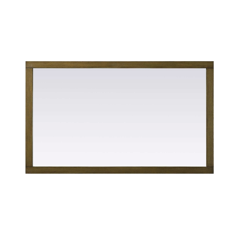 Elegant Kitchen and Bath Noah Rectangle Wood Mirror 60 X 36 in Hazel Oak