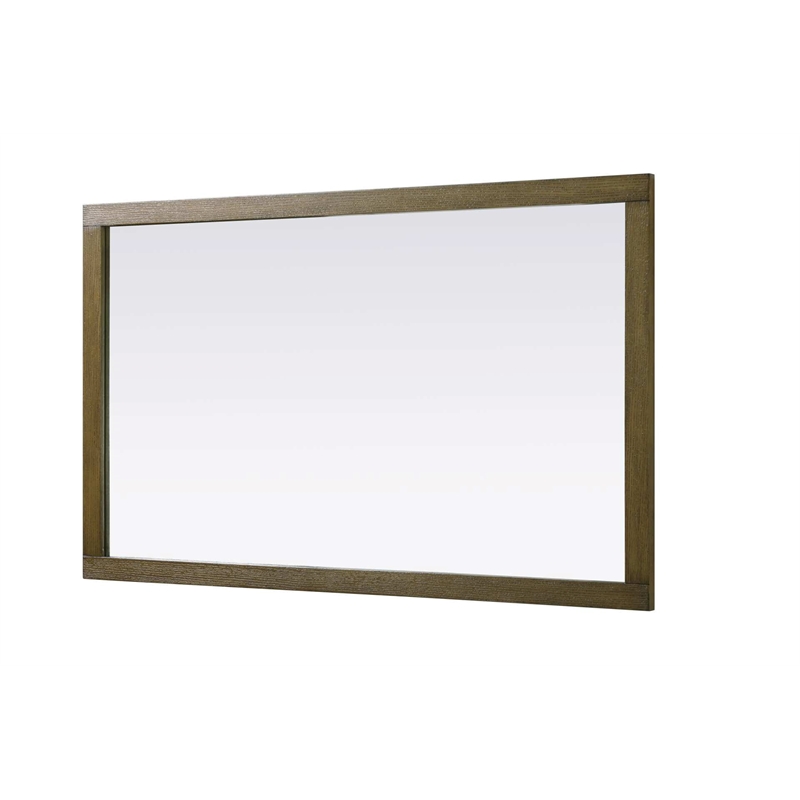 Elegant Kitchen and Bath Noah Rectangle Wood Mirror 60 X 36 in Hazel Oak