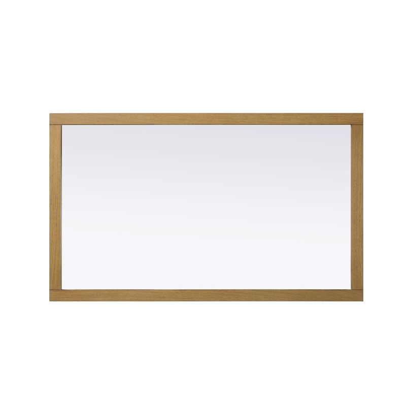 Elegant Kitchen and Bath Noah Rectangle Wood Mirror 60 X 36 in Honey Teak