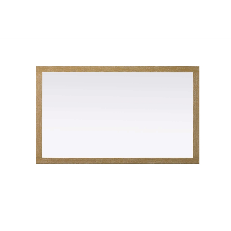 Elegant Kitchen and Bath Noah Rectangle Wood Mirror 60 X 36 in Linen Oak