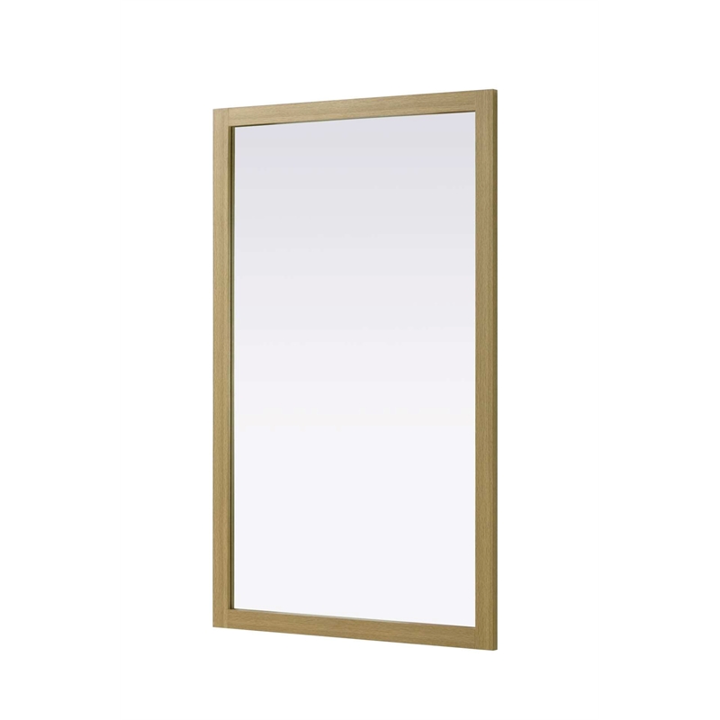 Elegant Kitchen and Bath Noah Rectangle Wood Mirror 60 X 36 in Honey Brown
