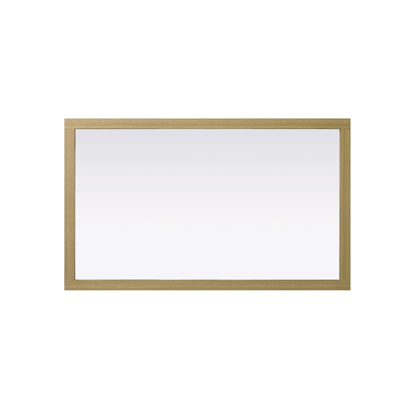 Elegant Kitchen and Bath Noah Rectangle Wood Mirror 60 X 36 in Honey Brown