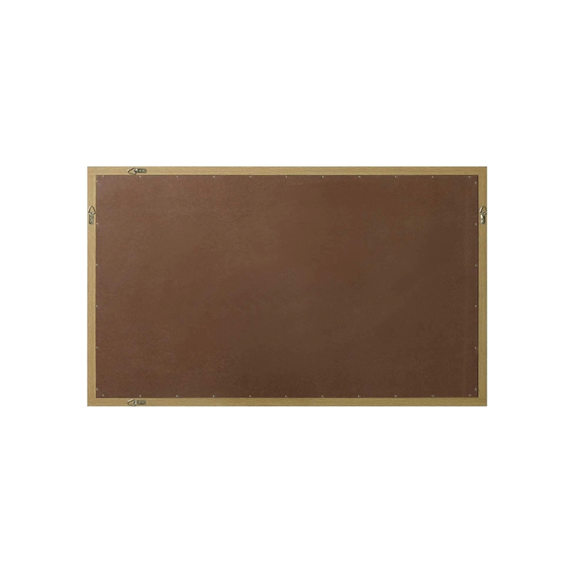 Elegant Kitchen and Bath Noah Rectangle Wood Mirror 60 X 36 in Honey Brown
