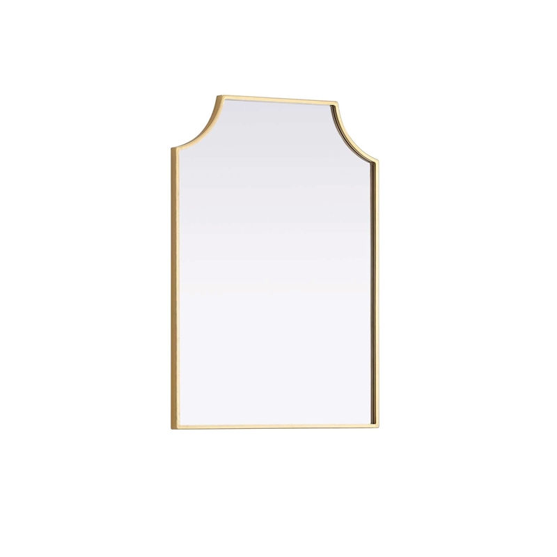 Elegant Kitchen and Bath Notched Metal Mirror 22X30