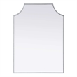 Elegant Kitchen and Bath Notched Metal Mirror 22X30