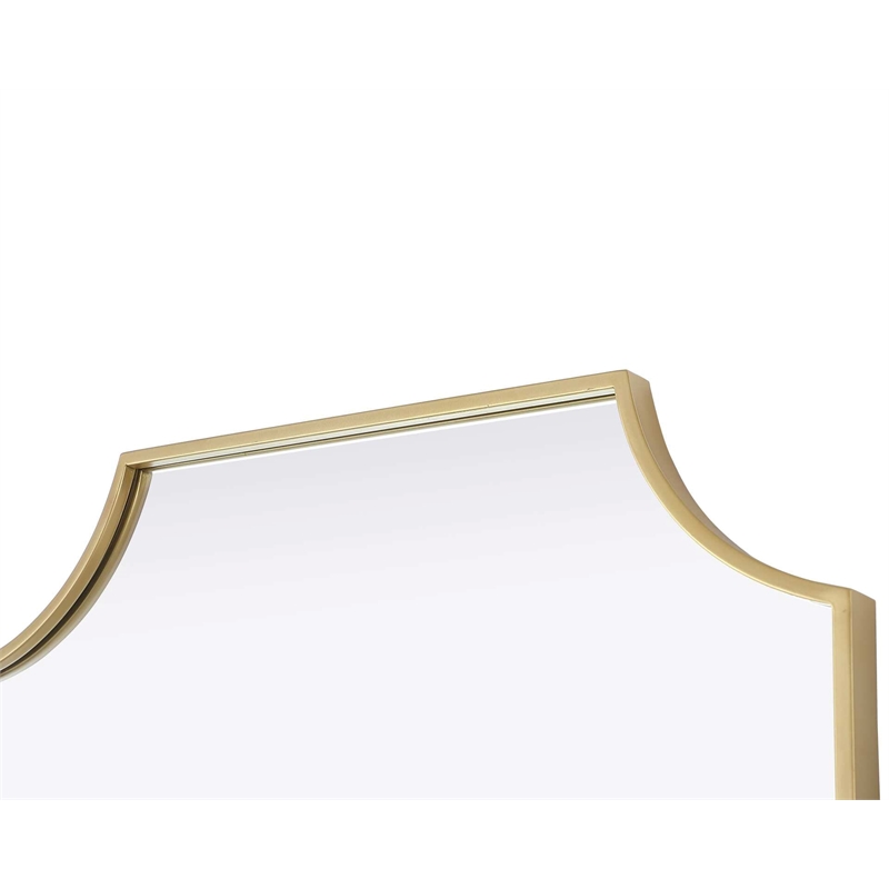 Elegant Kitchen and Bath Notched Metal Mirror 24X36