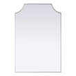 Elegant Kitchen and Bath Notched Metal Mirror 24X36