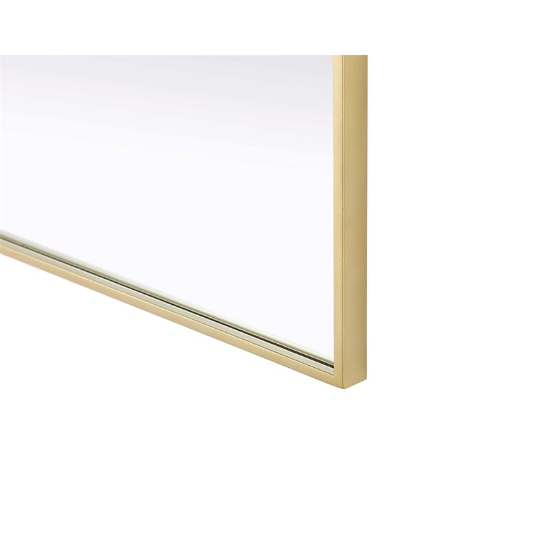 Elegant Kitchen and Bath Notched Metal Mirror 24X42