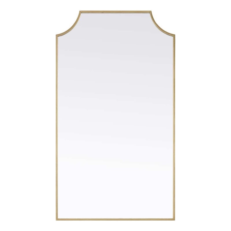 Elegant Kitchen and Bath Notched Metal Mirror 24X42
