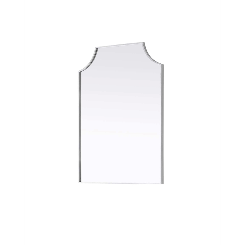 Elegant Kitchen and Bath Notched Metal Mirror 24X42