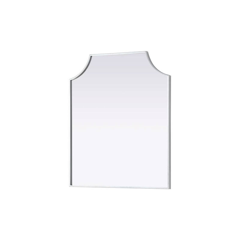 Elegant Kitchen and Bath Notched Metal Mirror 27X32