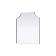Elegant Kitchen and Bath Notched Metal Mirror 27X32