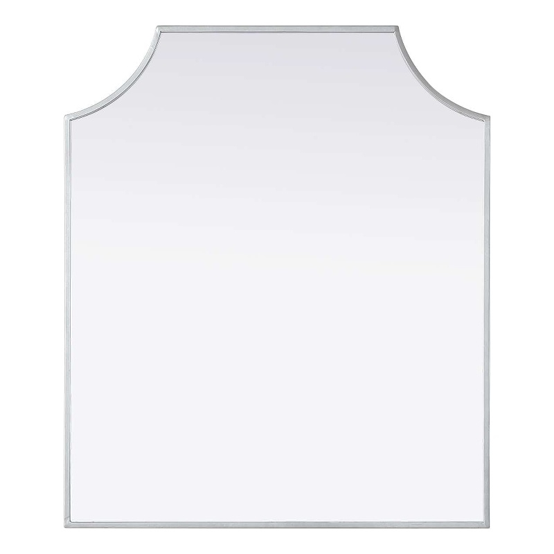 Elegant Kitchen and Bath Notched Metal Mirror 27X32