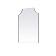 Elegant Kitchen and Bath Notched Metal Mirror 27X36