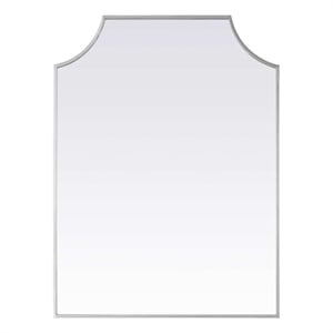 Elegant Kitchen and Bath Notched Metal Mirror 27X36&quot in Silver