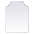 Elegant Kitchen and Bath Notched Metal Mirror 27X36