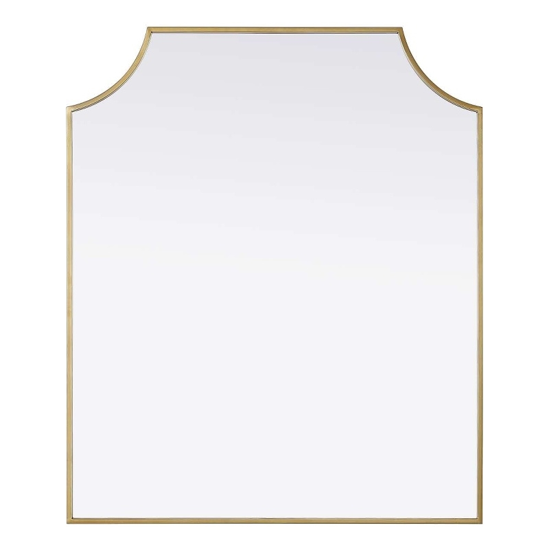 Elegant Kitchen and Bath Notched Metal Mirror 30X36