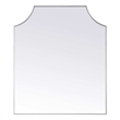 Elegant Kitchen and Bath Notched Metal Mirror 36X42