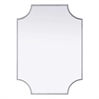 Elegant Kitchen and Bath Notched Metal Mirror 22X30