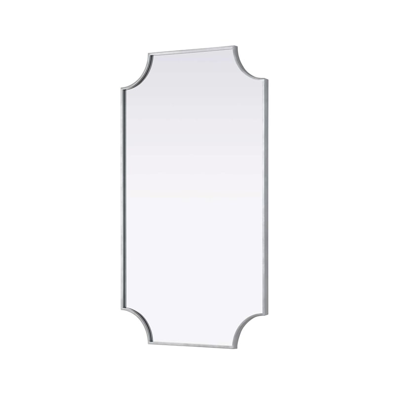 Elegant Kitchen and Bath Notched Metal Mirror 24X42