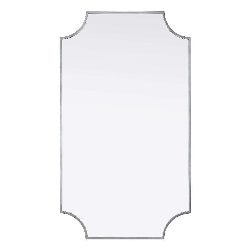 Elegant Kitchen and Bath Notched Metal Mirror 24X42