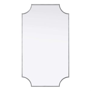 Elegant Kitchen and Bath Notched Metal Mirror 24X42&quot in Silver