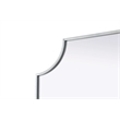 Elegant Kitchen and Bath Notched Metal Mirror 27X32