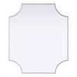 Elegant Kitchen and Bath Notched Metal Mirror 27X32