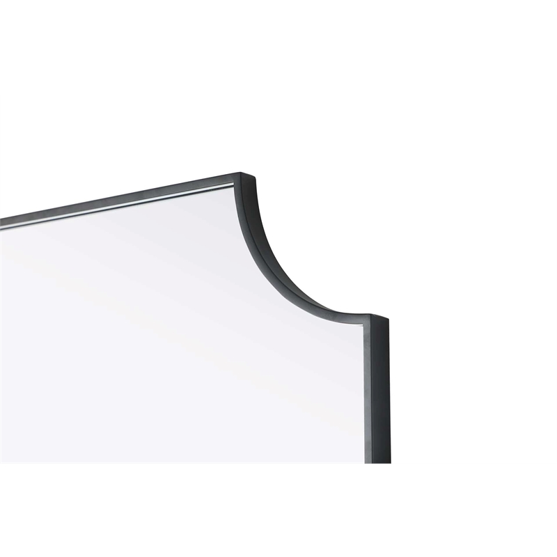 Elegant Kitchen and Bath Notched Metal Mirror 27X36