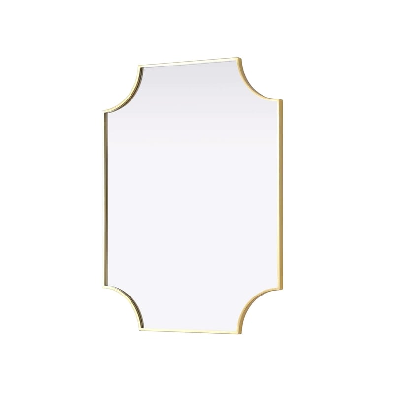 Elegant Kitchen and Bath Notched Metal Mirror 27X36